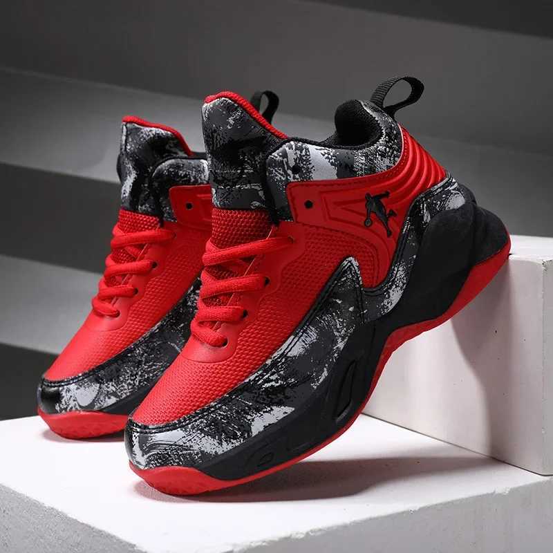 New Boys Brand Basketball Shoes for Kids Sneakers Thick Sole Non-slip Children Sports Shoes Child Boy Basket Trainer Shoes M250318