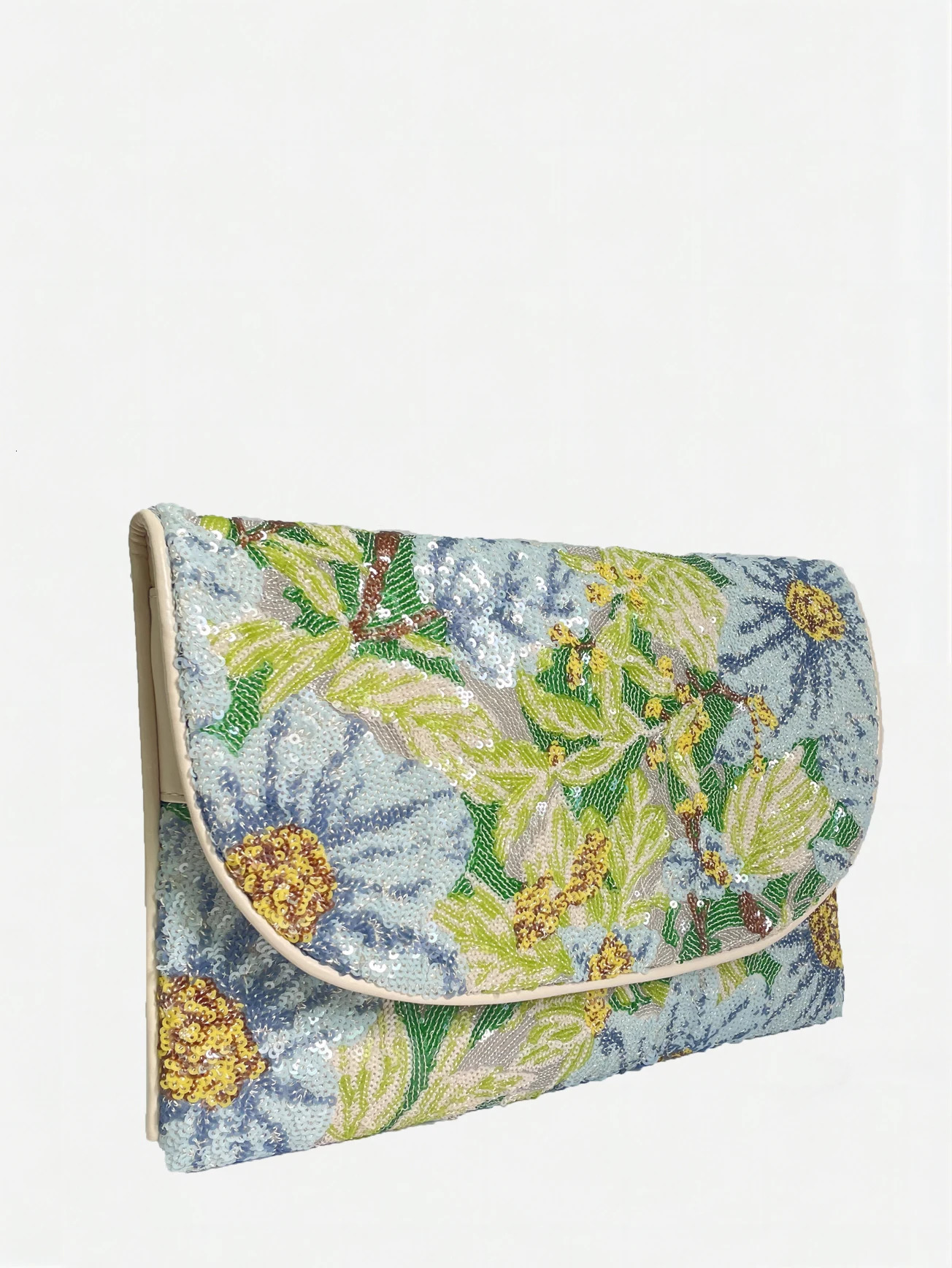 Womens elegant random shiny sequin patterned flip bag large capacity envelope bag suitable for wedding banquets 250311