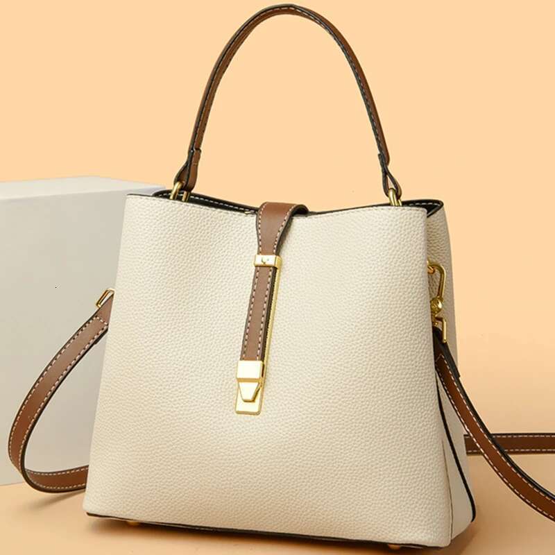 Genuine Brand Leather Tote And Purses Designer Shoulder Crossbody Handbags Sac Woman Casual Bucket Messenger Bags New