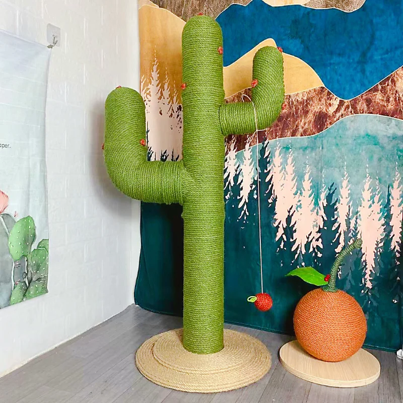 Cactus Cat Scratching Post Large Climbing Frame Modern Cats Tree Multi-level Kittens House Scratchers Tower Indoor Toys Supplies