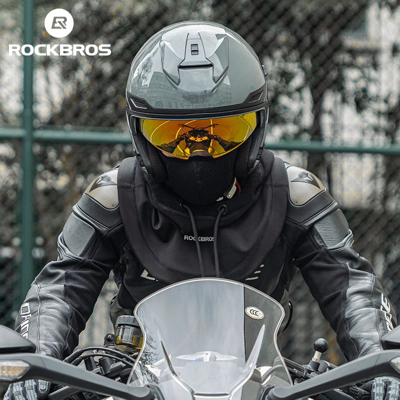 ROCKBROS Winter Cycling Mask Fleece Thermal Keep Warm Windproof Full Face Mask Balaclava Ski Mask Fishing Skiing Hat Headwear 250317