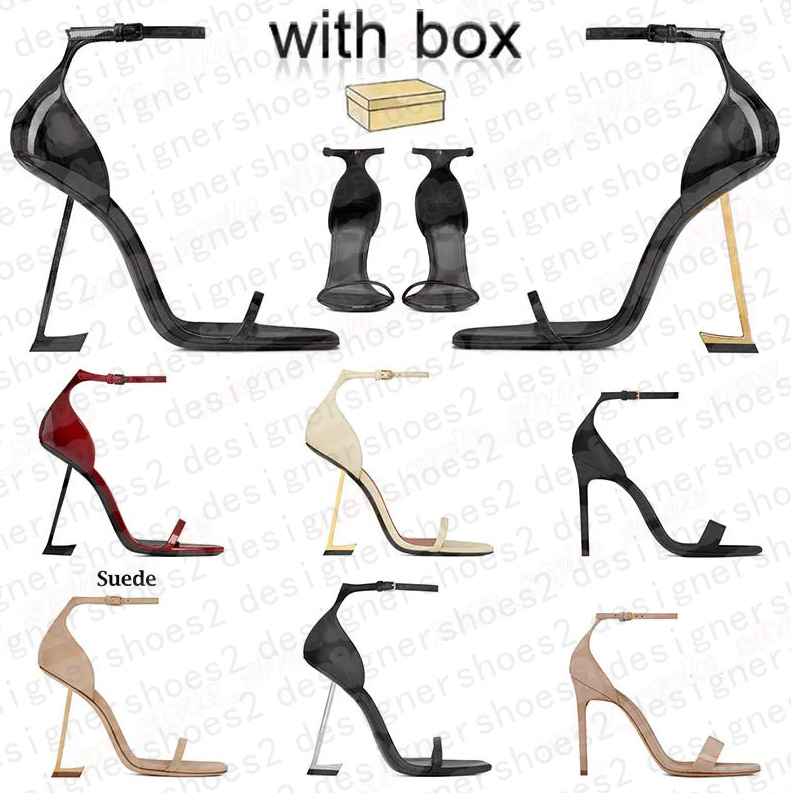 Women Mules Dress Shoes High Heels Womens Designer Genuine Leather Pumps Lady Sandals Classic Style Wedding Slingback Heels Black Golden Gold high heels sandals