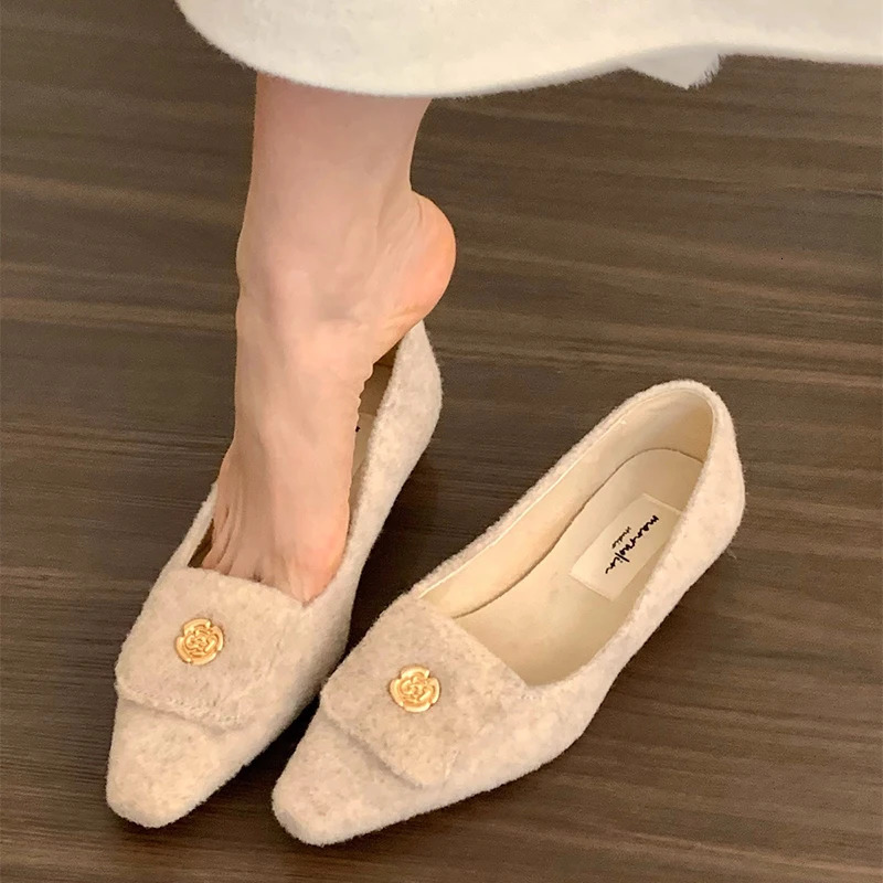 Designer Vintage Women Loafer Shoes Fashion Shallow Slip On Shoes 2025 Spring Autumn Elegant Low Heels Shoes 250317