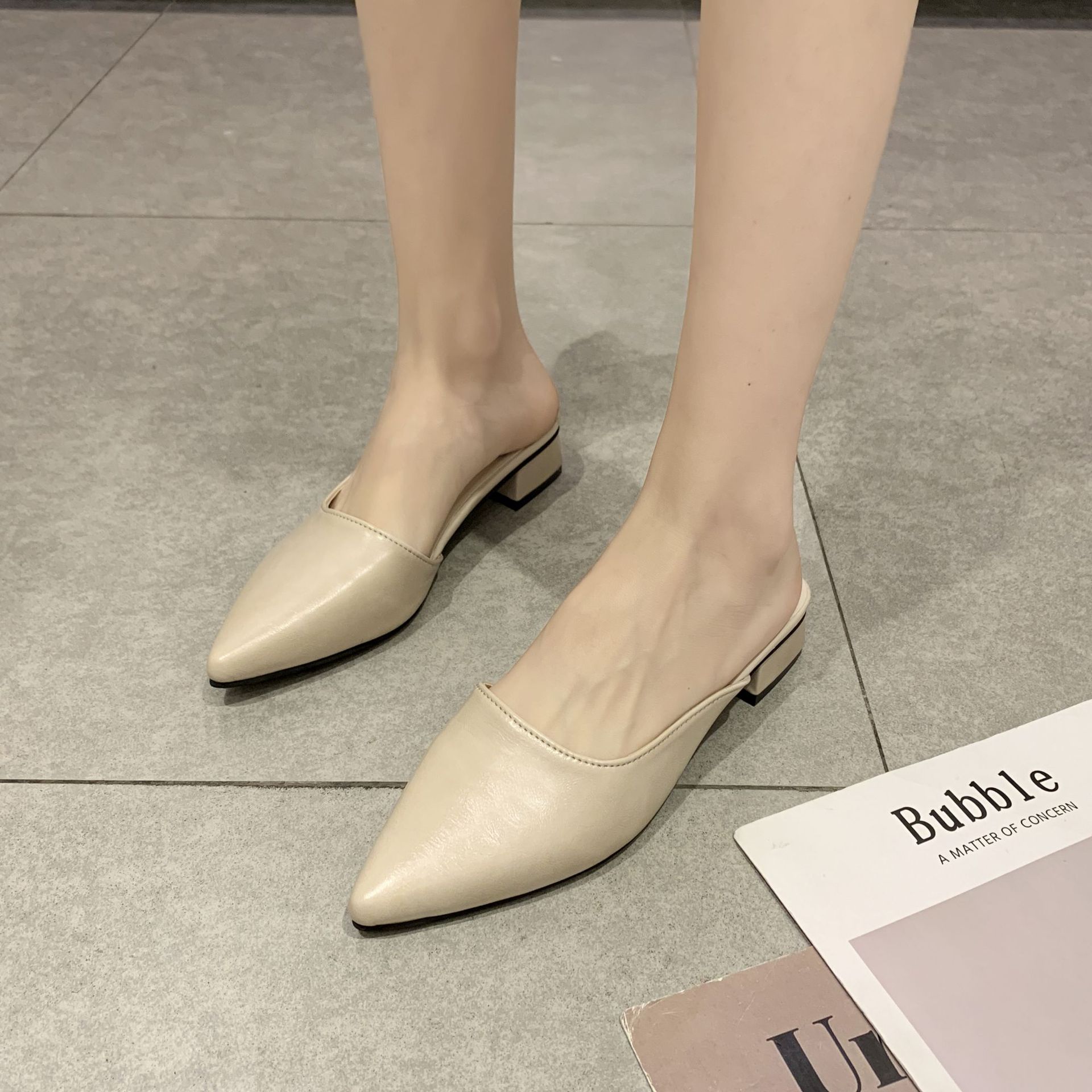 Free shipping new slippers women sandals low heels comfortable fashion daily black green beige khaki