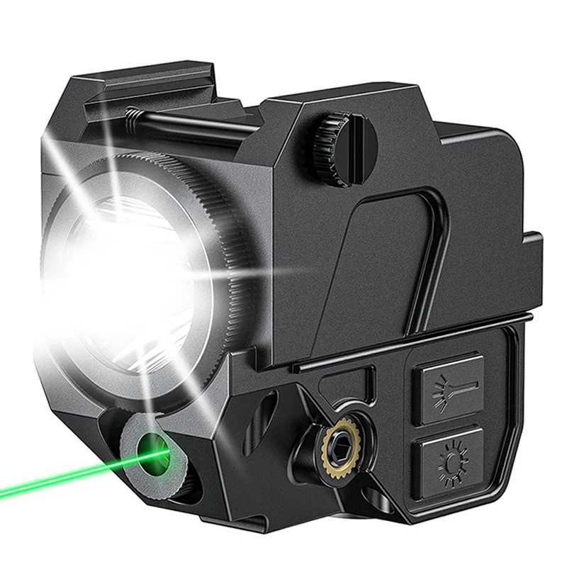 Pistol laser light combination 500 lumens flash laser visual charging compact weapon gun light for gloves torches outdoor use X250317