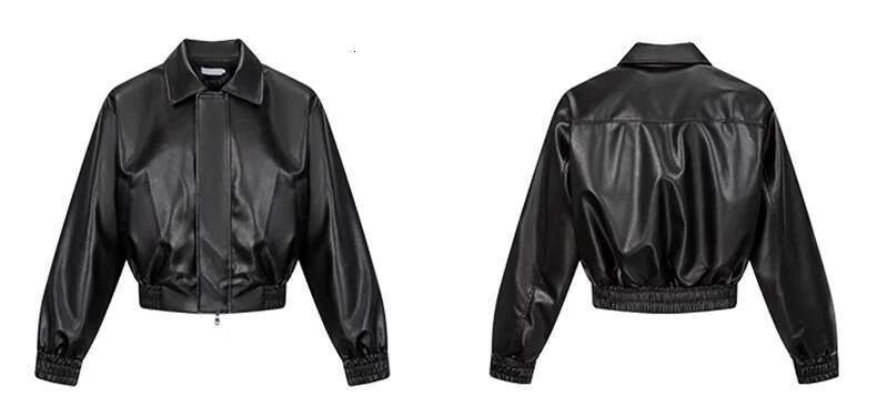 Men's Mauroicardi Spring Autumn Cool Oversized Short Black Soft Pu Leather Jacket Men Zipper Designer American Vintage Clothes 250526