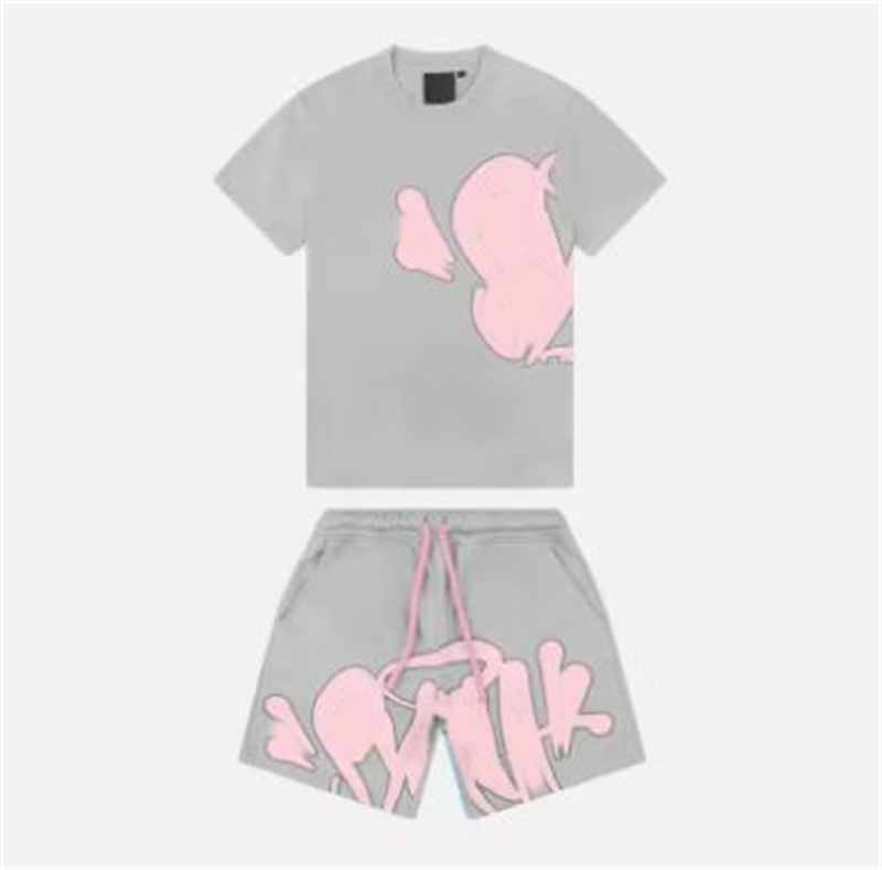 Designer T-shirts Mens Tracksuits y2k Set Hip Hop Letter Oversized Short Sleeve Shorts Two Track Suit summer mens Women synaworlds shorts polos Set