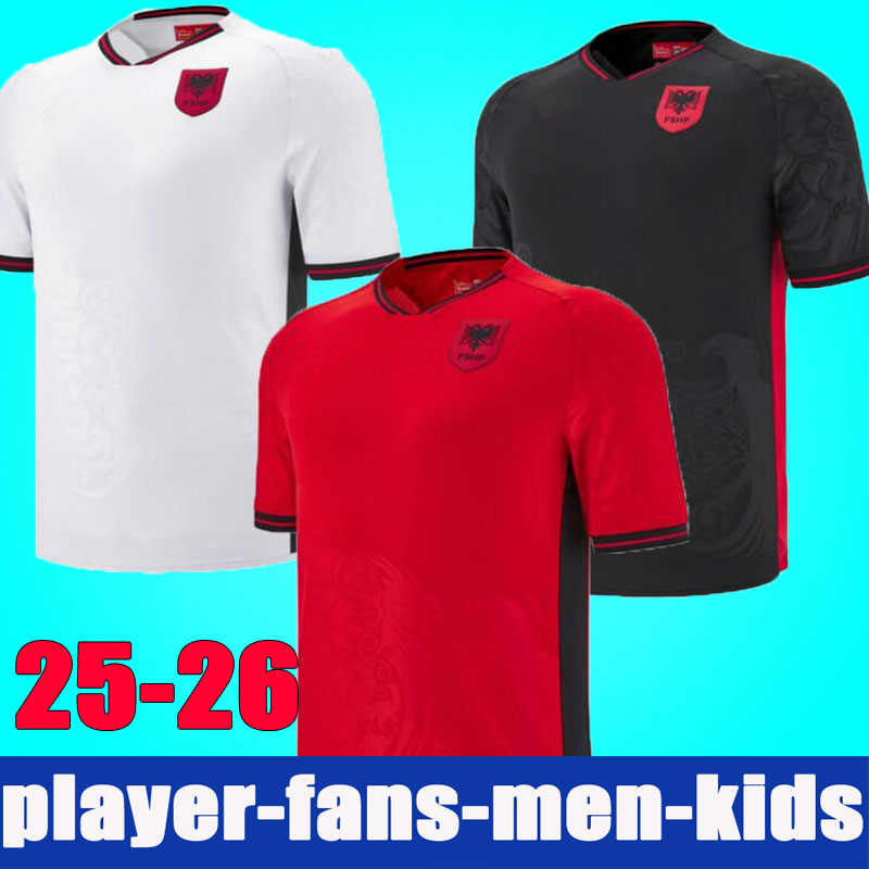 2025 2026 Albania Soccer Jerseys National Team home away 3rd 25 26 BAJRAMI ASLLANI MITAJ RAMADANI STRAKOSHA HYSAJ DJIMSITI AJETI ASANI BROJA Football Shirt