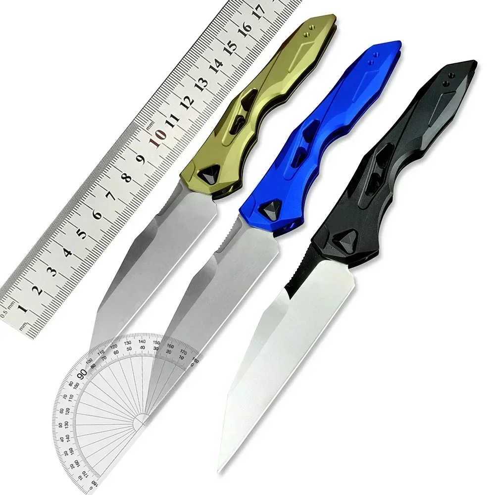 Outdoor Cam KS 7650 Launch 13 Folding Kit Knife CPM154 Blade Aluminum Manual Tactical Hiking Knife Hunting Portable Tool W250317