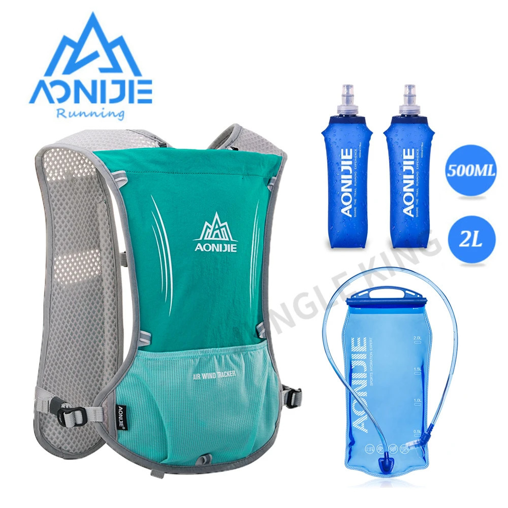 AONIJIE E913S 5L Moisturizing Bag Backpack Rucksack Bag Tank Top 2L Water Bladder Hiking Running Marathon Racing Sports Water Bottle 250313