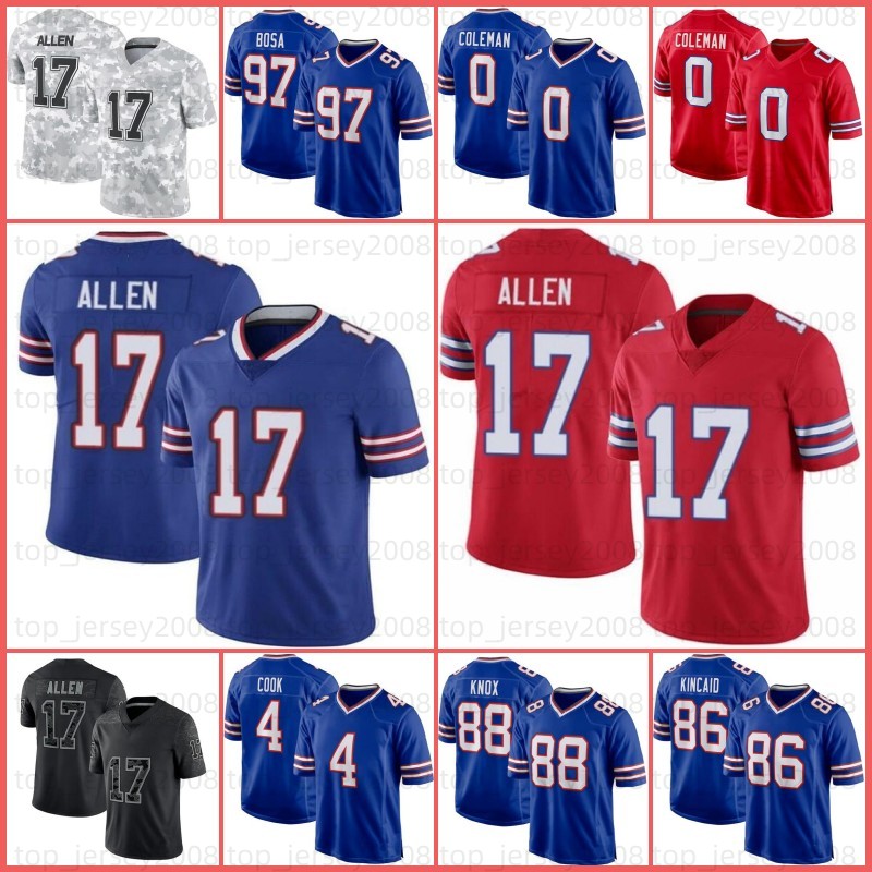 Joey Bosa Keon Coleman 17 Josh Allen Football Jersey Dalton Kincaid Damar Hamlin Dawson Knox Matt Milano James Cook Benford Terrel Bernard Cole Bishop Ray Davis