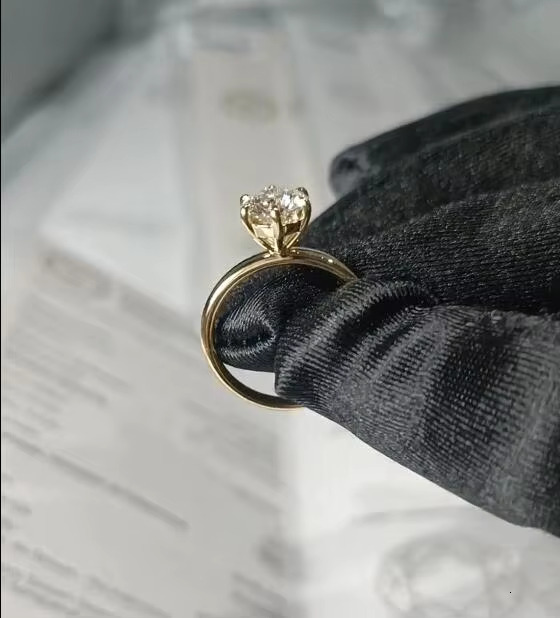 Gia Igi Certified Cvd HPHT Lab Grown Created Diamond 14k 18k Solid Gold Rings Solitaire Engagement Ring Jewelry for Women