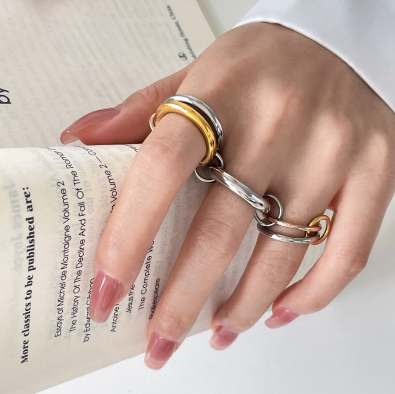 jewlery gold ring women spinelli kilcollin with Dia Ring Gothic Unisex rings overlapping designer jewelry gifts