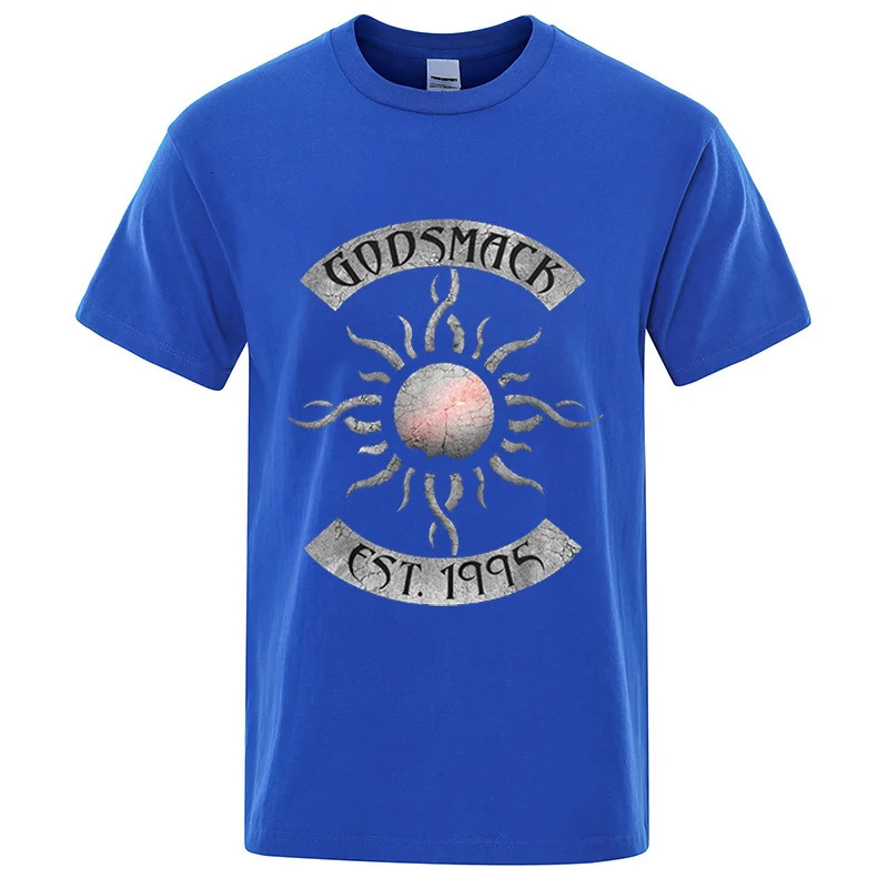 Godsmack Legendary Sun Rock Mens Sports Black Casual Short Sleeve and Womens Tshirts 250317