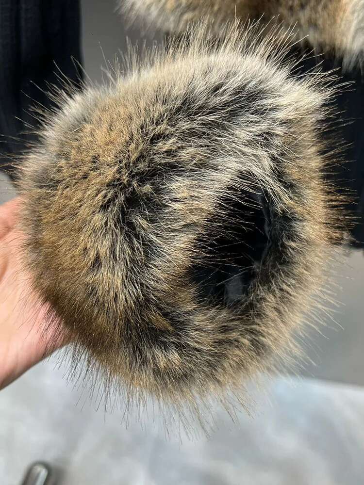 DEAT Fashion Women's Spliced Fake Fox Plush Knitted Cardigan 2024 Winter New V-Neck Long Sleeves Zipper Sweater Female 11Xx7778