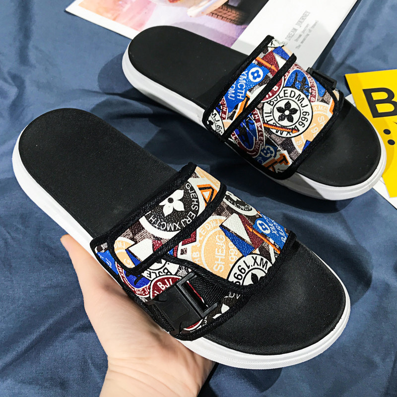New men and women personality couple flip-flops, fashion relaxed personality with summer beach shoes