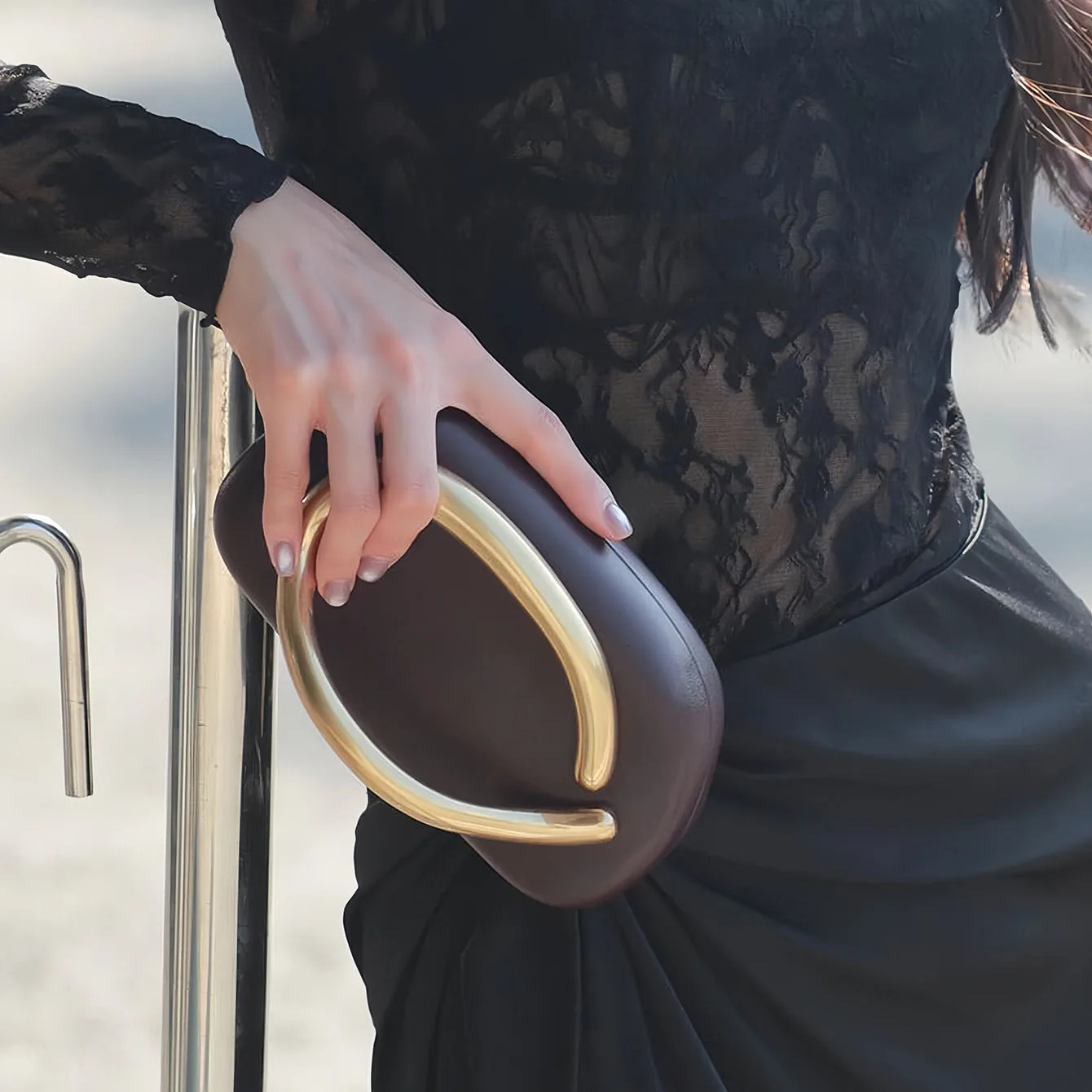 European American vintage box bag niche womens chain one-shoulder crossbody bag small fashion party dinner bag 250311