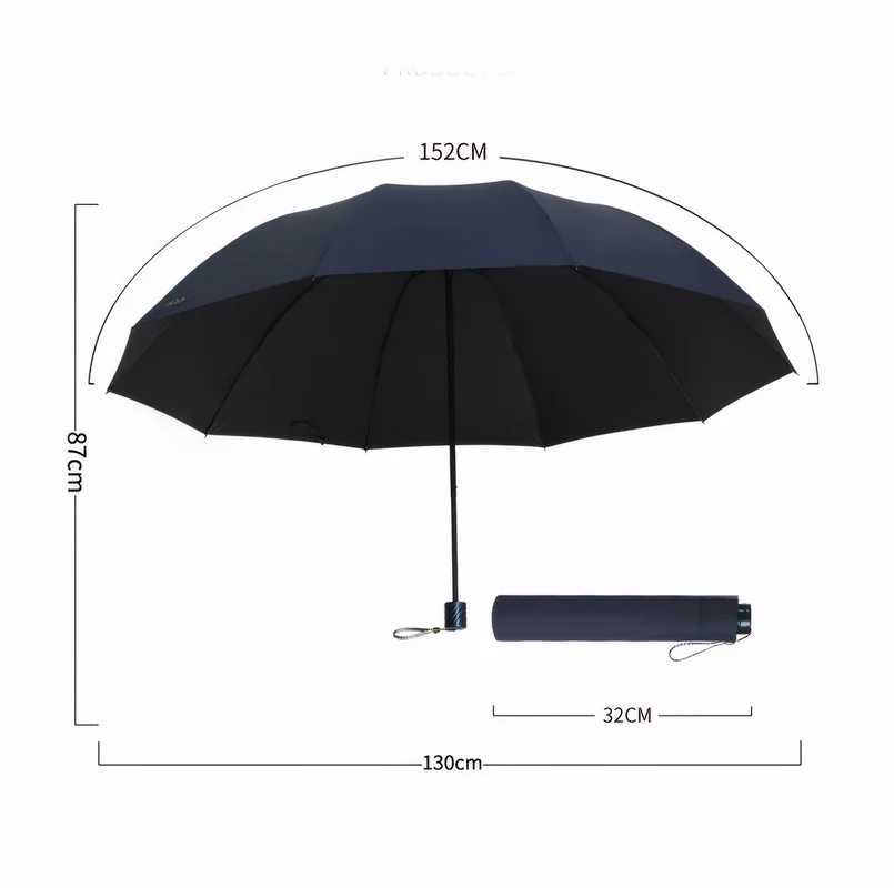 Super Large Folding Umbrella Men Womens Windproof Umbrellas Fold Business Sun Rain Umbrella Travel Whole Family UmbrellasC250317
