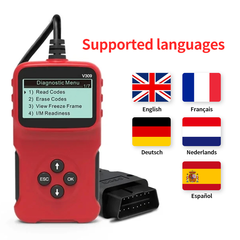 OBD2 Scanner Live Data V519 Professional Mechanic Diagnostic Code Reader Tool Clear Fault Code Reader Automotive Scanner
