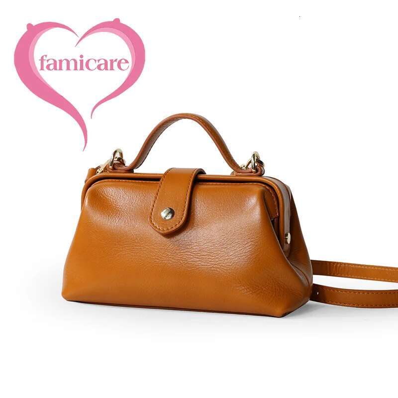 Hot Sale Women High Quality Waterproof Genuine Leather Messenger Lady Minimalist Doctor Handbag Girls Crossbody Shoulder Bag