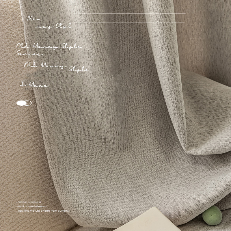 B438 Old Money Mixed Color Chenille Curtain Rio Series New Antique Style Cream Style Italian Minimalist