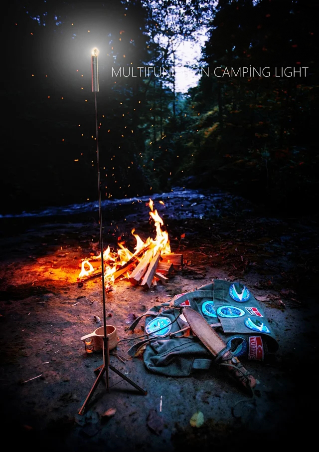Magnetic Telescopic LED Work Light with Remote Switch - Suitable for Camping, Fishing, and Hiking