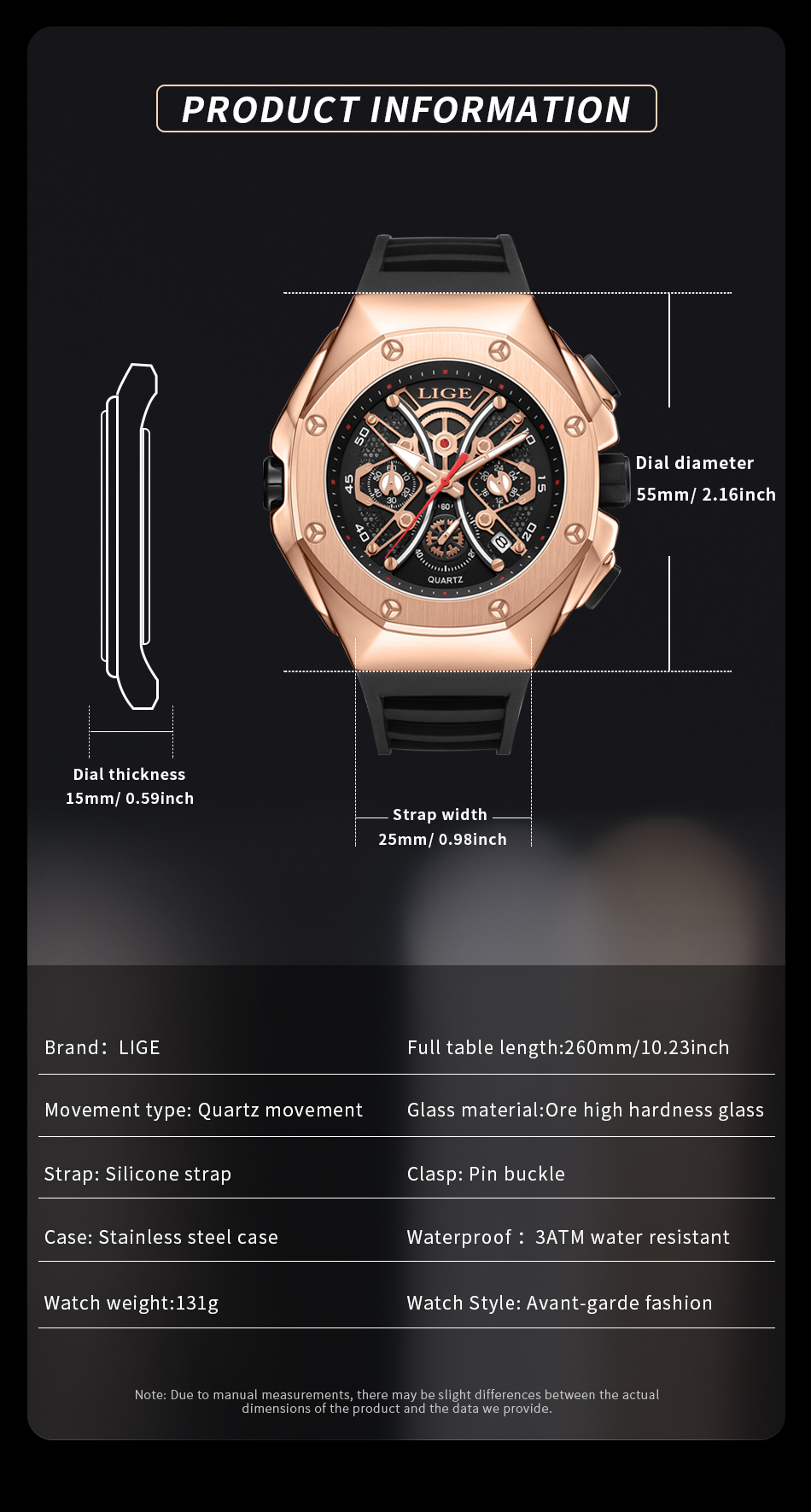 LIGE Fashion Hollow Watches Mens Business Watch Male Casual Skeleton Quartz WristWatch for Men Luminous Auto Date Silicone Strap