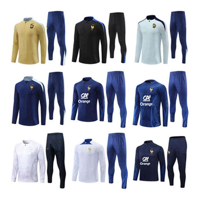 24/25 french mens kids tracksuit Football 2024 french Mens Tracksuits Top Qualitt Training Soccer Training suit jogging Survetement 22