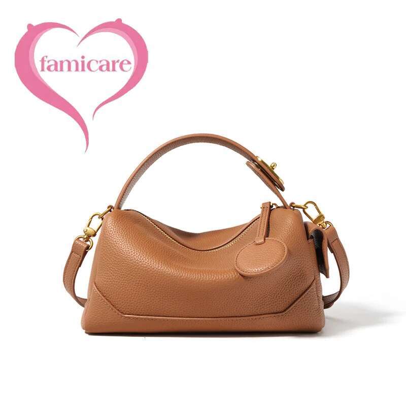 Genuine Leather Female Messenger Pillow High Quality Women Daily Use Handbags Multifunctional Lady Simple Shoulder Bag New