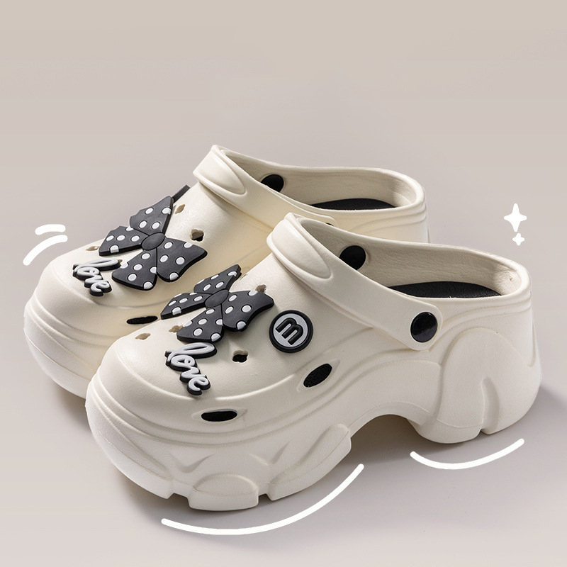 2025 new hot free shipping deisgner slippers for womens Thick soled slippers black white khaki Summer Cute Anti slip Thick soled Tall Shoes