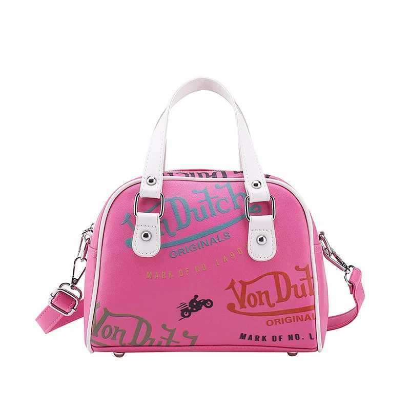 Fashionable letter print ladies handbag shoulder bag Y250317