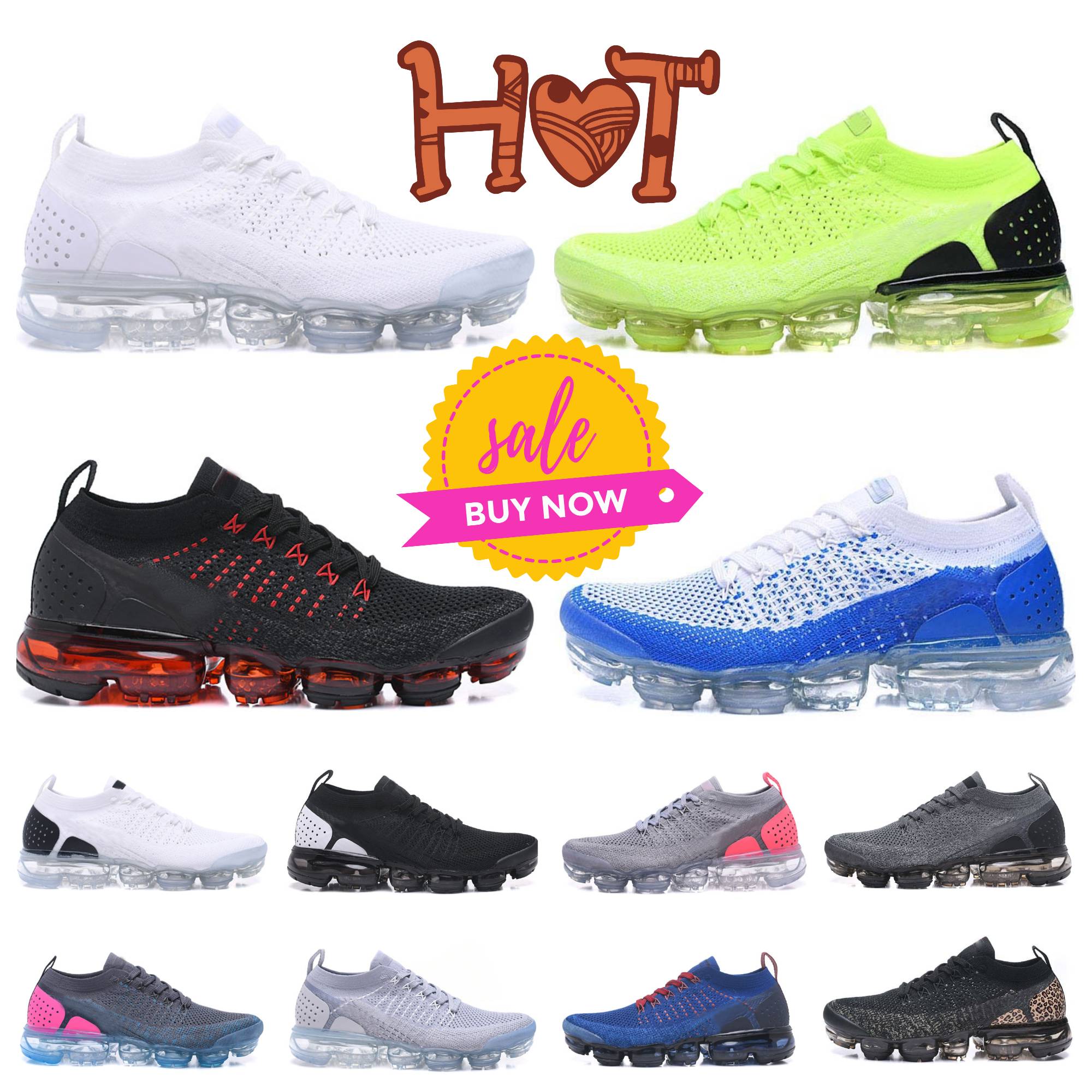 VM Fly 2.0 3.0 Running Shoes Triple Black White Hot Punch Dark Grey Chrome knits Team Red Obsidian Racer Blue Cheetah Gunsmoke Blue Orbit Arctic Pink Sneakers Designer