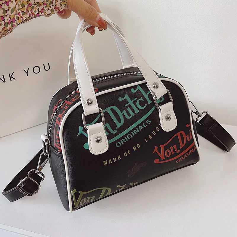Fashionable letter print ladies handbag shoulder bag Y250317