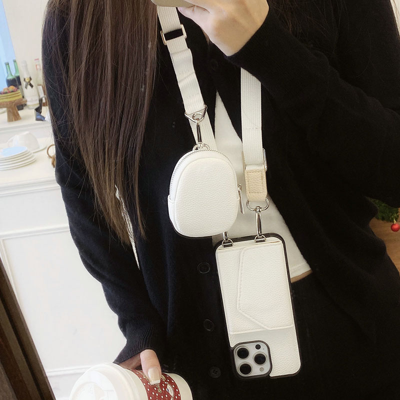 Luxury Phone Case Designer Leather Phone Case For Mobile Phone 16 Pro Max 14 13 12 11 ProMax 15 Plus XS Max XR S24 Ultra S23 S22 Case Wallet Card Pocket Crossbody Strap