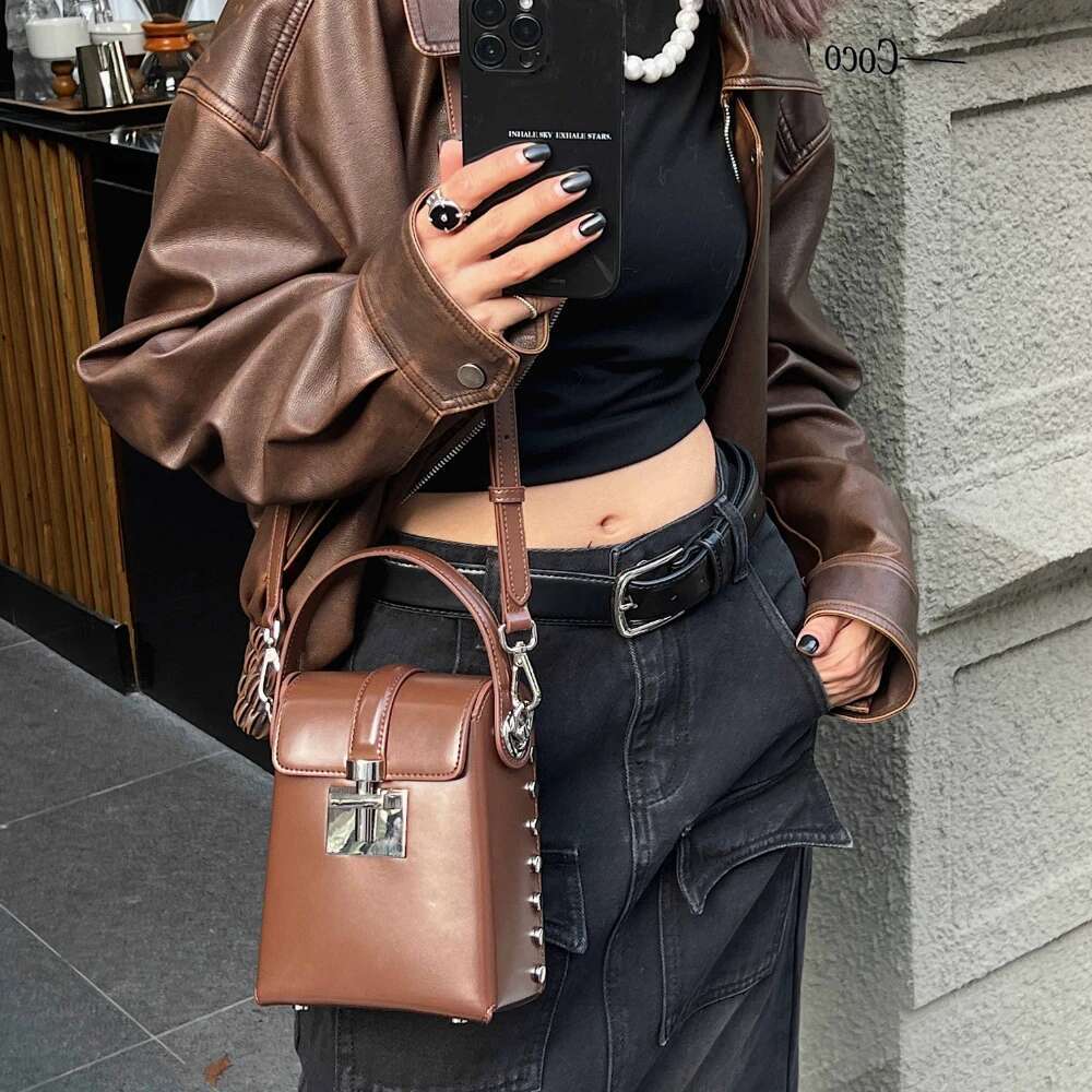 Women's Bags Designer Woman Genuine Leather Shoulder Phone Purses Minit Tote Crossbody Messenger Saddle Bags
