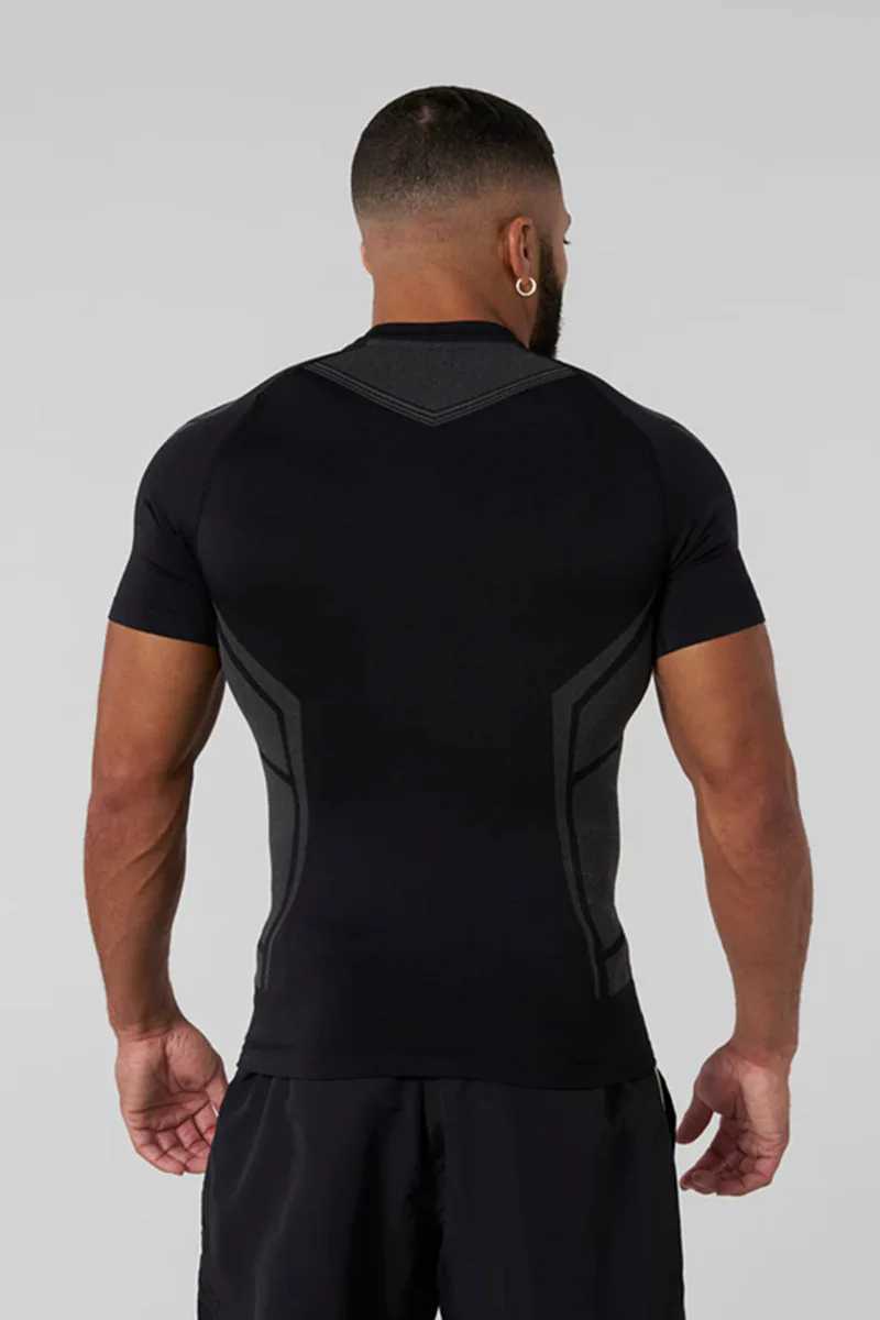 Mens short sleeved compression shirt for quick drying fitness bike running T-shirt training underwear gym clothing W250317