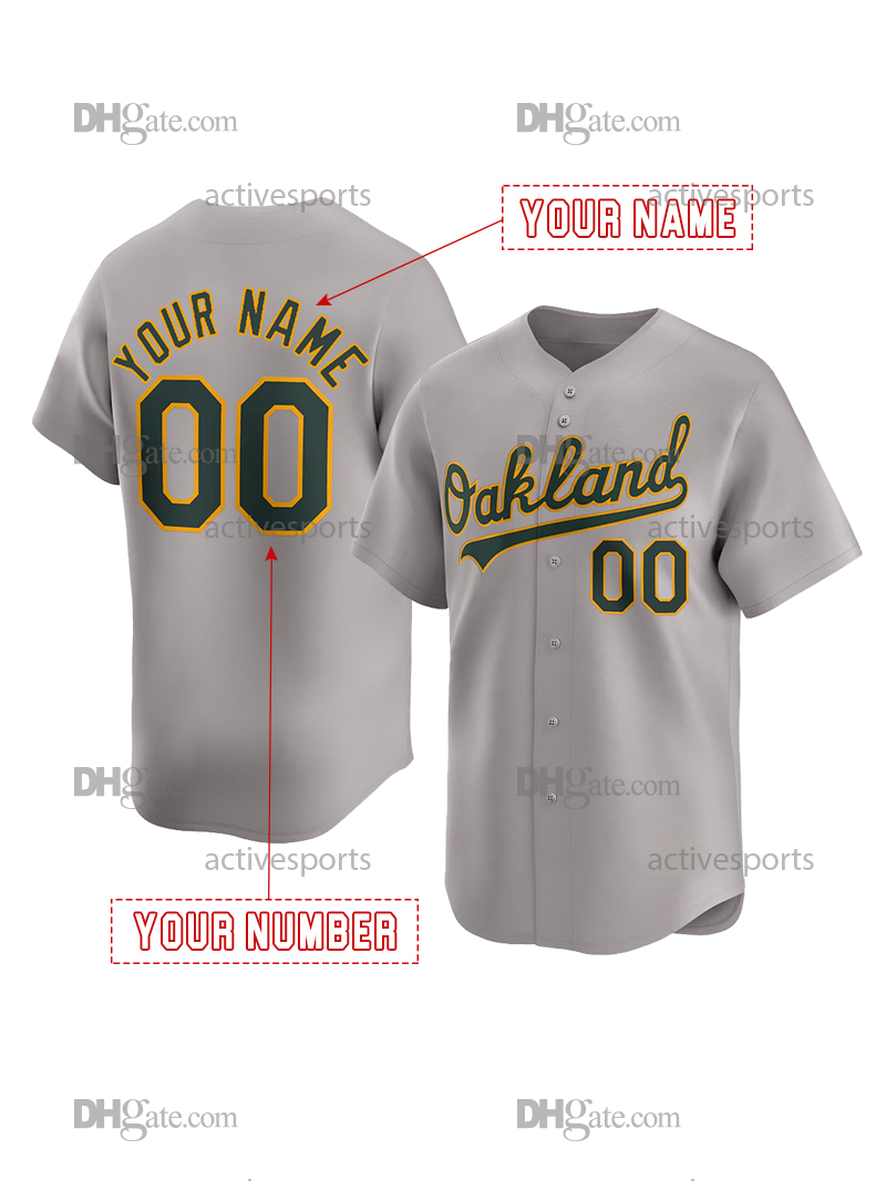 Custom 25 Rooker 15 Brown Baseball Jersey 20 Gelof Urshela Andujar Bleday Canseco Stitched Number Name Mens Womens Youth