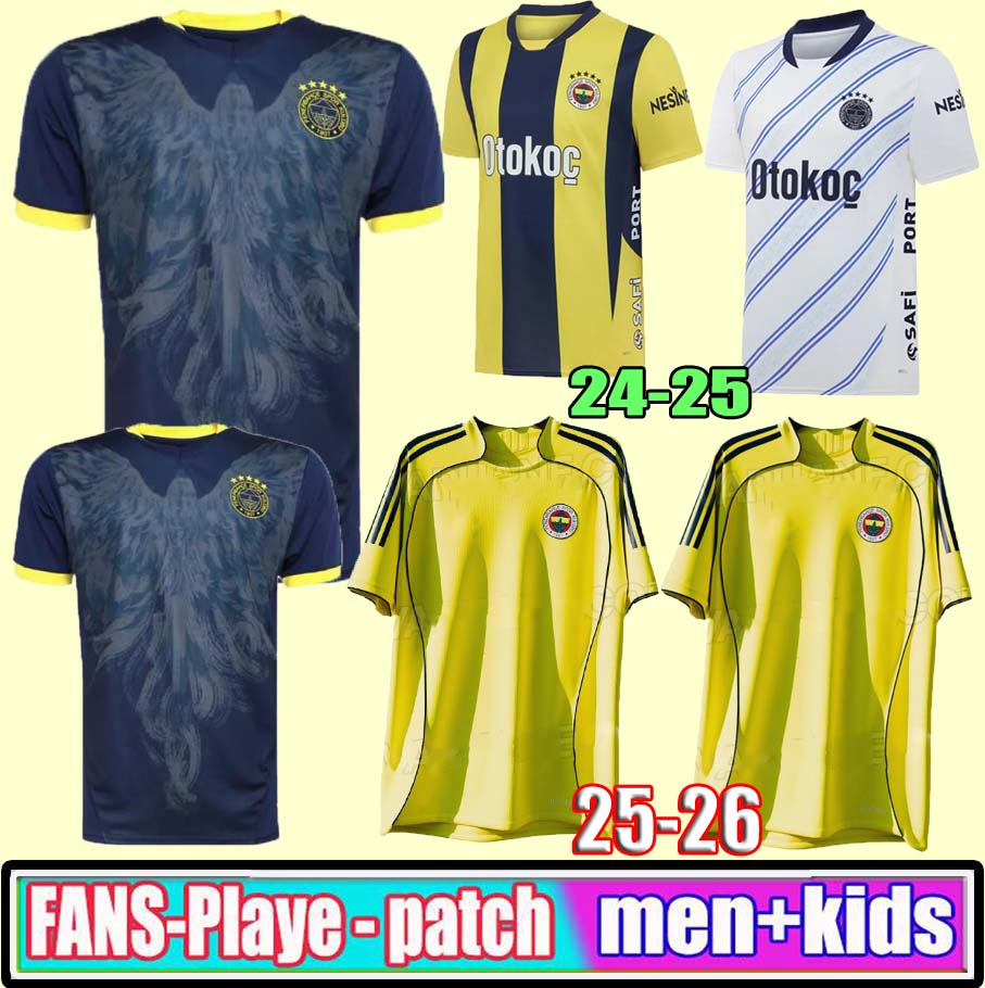 24 25 Fenerbahce home soccer jerseys DZEKO CRESPO ARDA GULER KAHVECI JOAO PEDRO BATSHUAYI SZALAI 2024 2025 Away third men Football Shirt