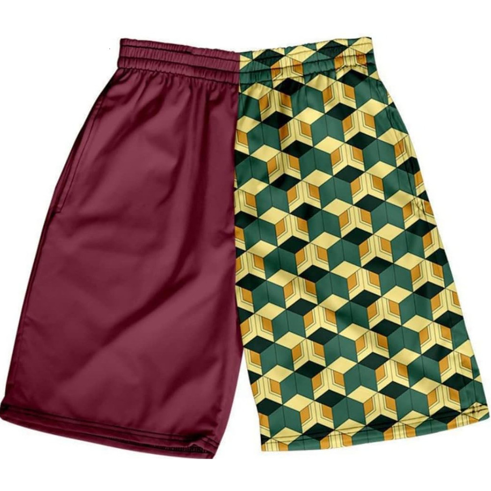 Anime Demon Shorts Tanjirou Pants Tomioka Giyuu Elastic Waist Sweatpants 3D Print Beach Shorts nice