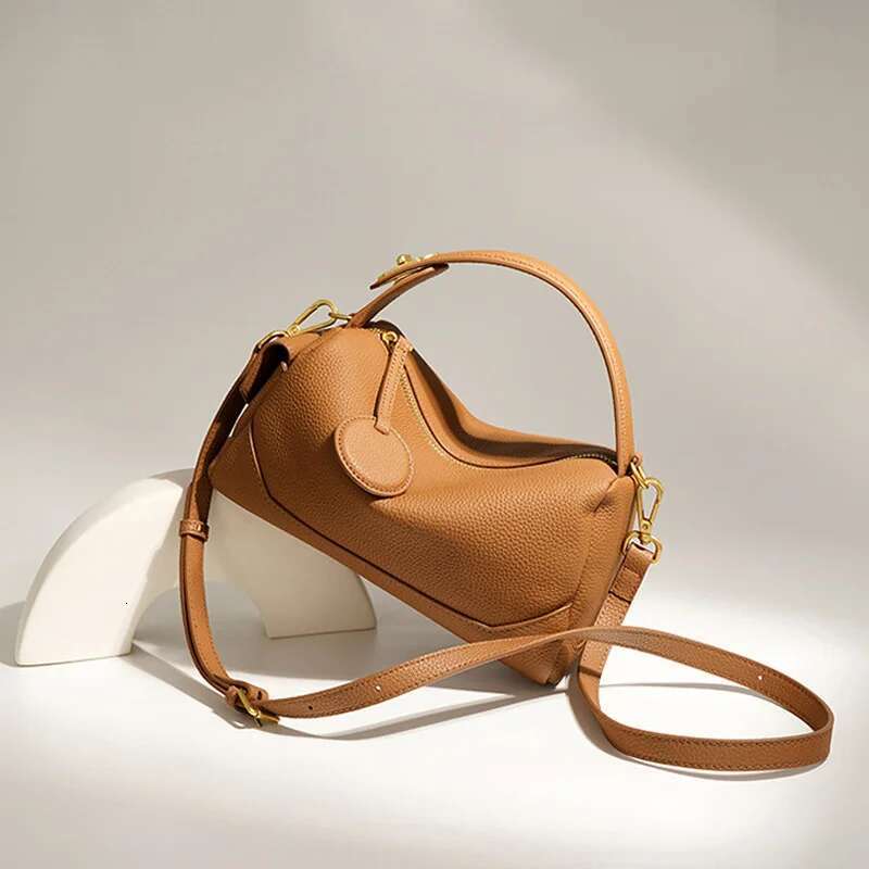 Genuine Leather Female Messenger Pillow High Quality Women Daily Use Handbags Multifunctional Lady Simple Shoulder Bag New