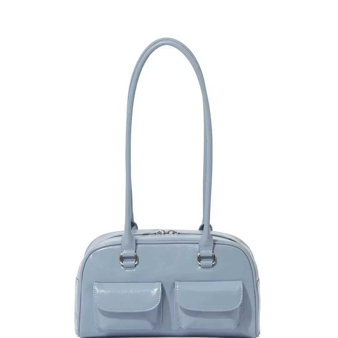 Korean Xu Yunzhen Sany Style Oil Bowling Bag Oll Bost Handbag Underarm Bag for Wen Y250318