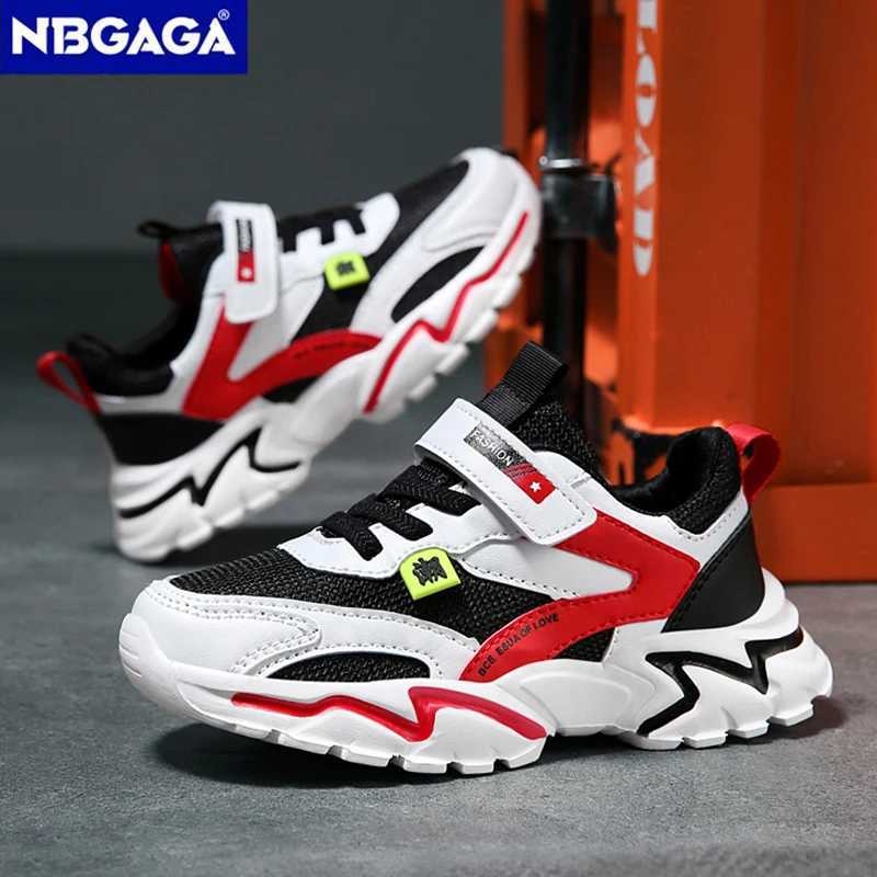 Kid Sneakers Sport Shoes for Boys Fashion Leather Children Breathable Mesh Comfort Shoes Casual Walking Outdoor Running Shoes W250318