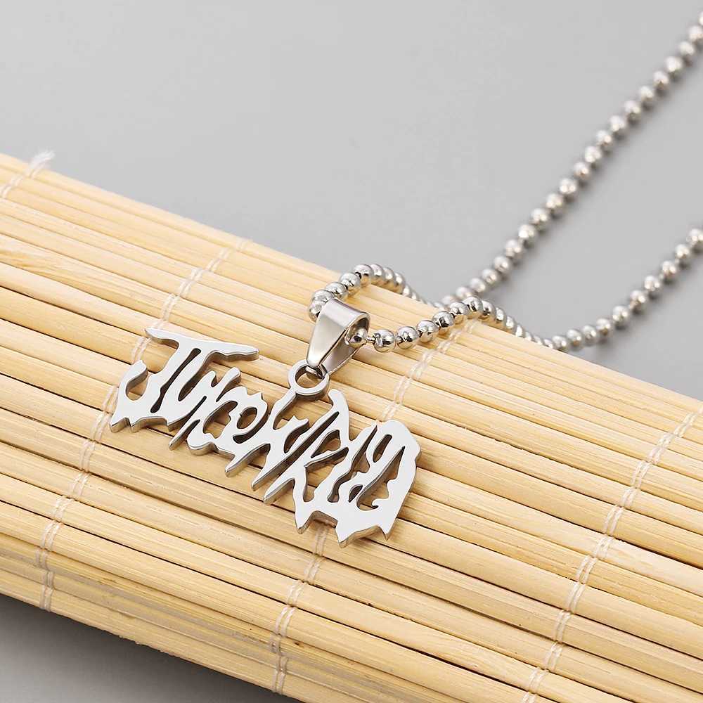 JUICE Wrld Pendant Necklace Singer Rapper Letter Name Chain Necklace Fans Memorial Jewelry Gift Woman W250318