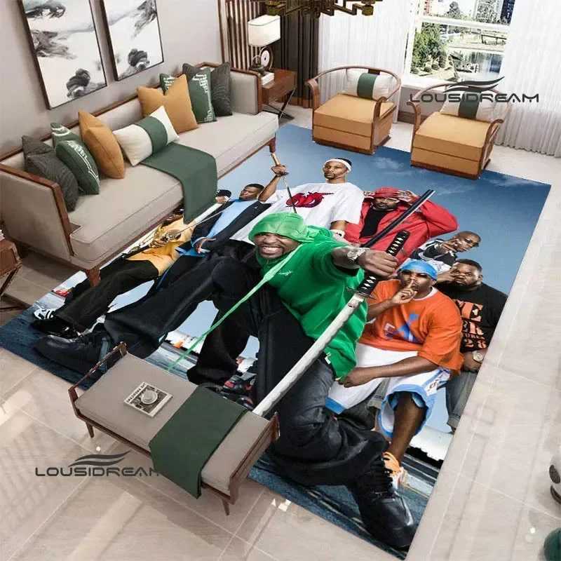 Wu Tang Clan HIP HOP Printed Carpet Anti slip Carpet Kitchen Mat Door Mat Yoga Mat Bedroom Decoration Area Carpet Birthday Gift Y250318