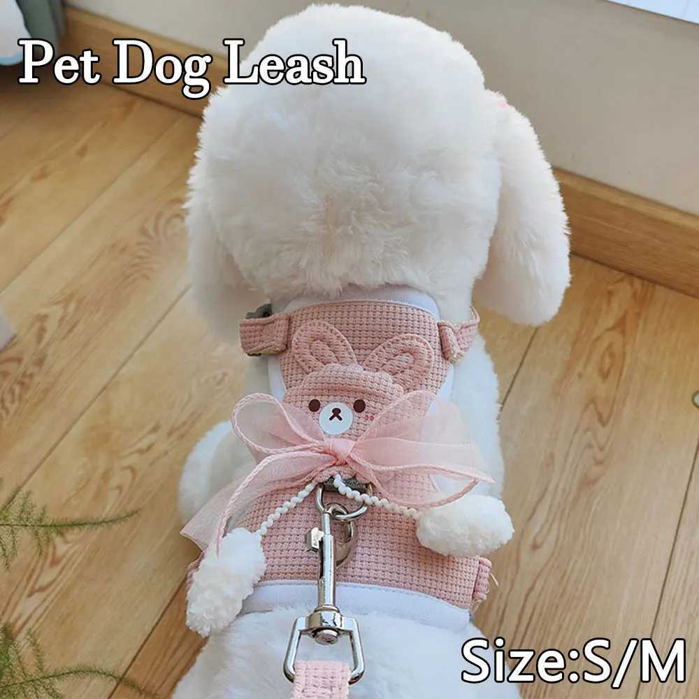 Dog chest belt cute cartoon design for dogs and cats with independent belt rope Teddy Yorkshire belt pet accessoriesT250318