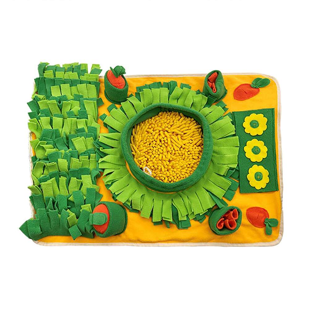DHpet Dog Sniffing Toy Carrot Sound Fun Food Storage Puzzle Slow Food Sniffing Pad