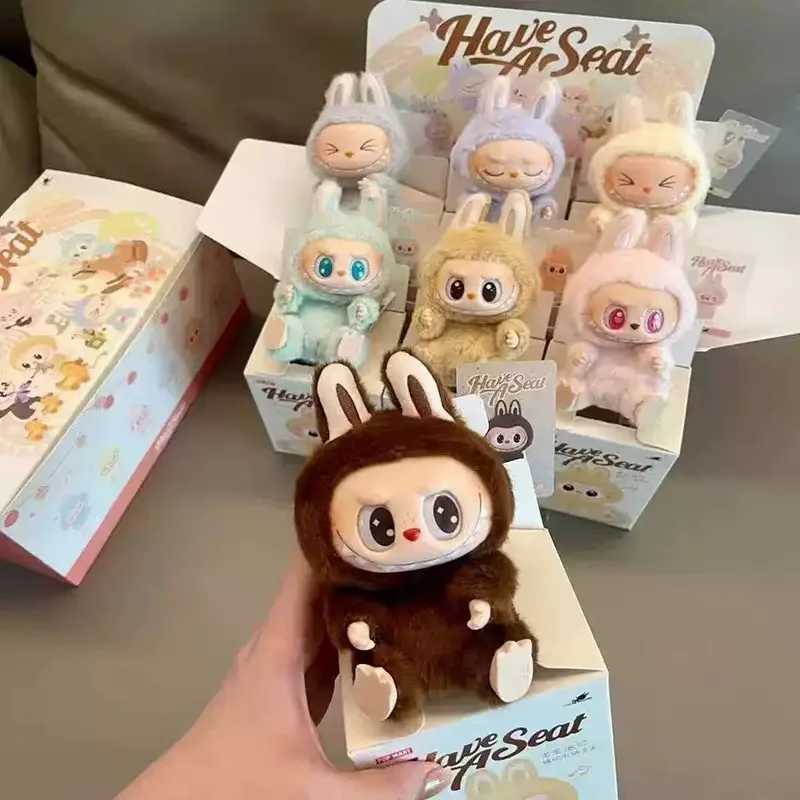 Hot The Monsters Have A Seat Series Labubu Vinyl Plush Doll Blind Box Toy Action Figure Anime Model Mystery Box Gift CollectionT250318