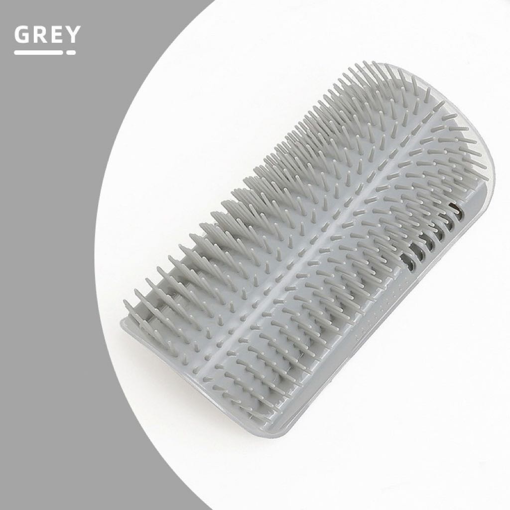 Cat Care Combo: Soft Bristle Massage Brush & Corner Scrapper Comb for Easy Shedding Management