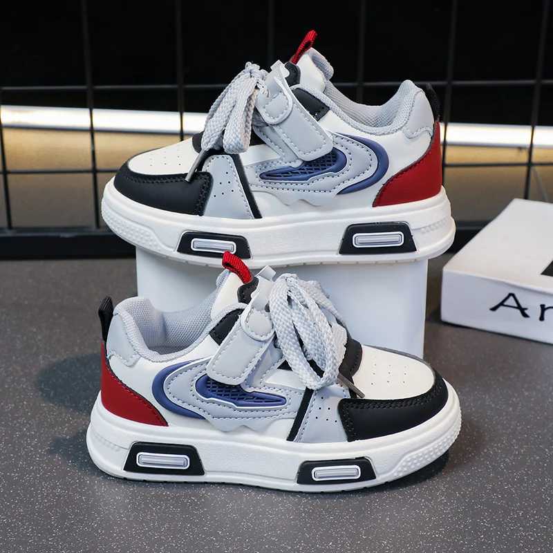 Lightweight sports shoes breathable running shoes for boys and girls hook and loop fasteners school childrens basketball shoesXJ250318