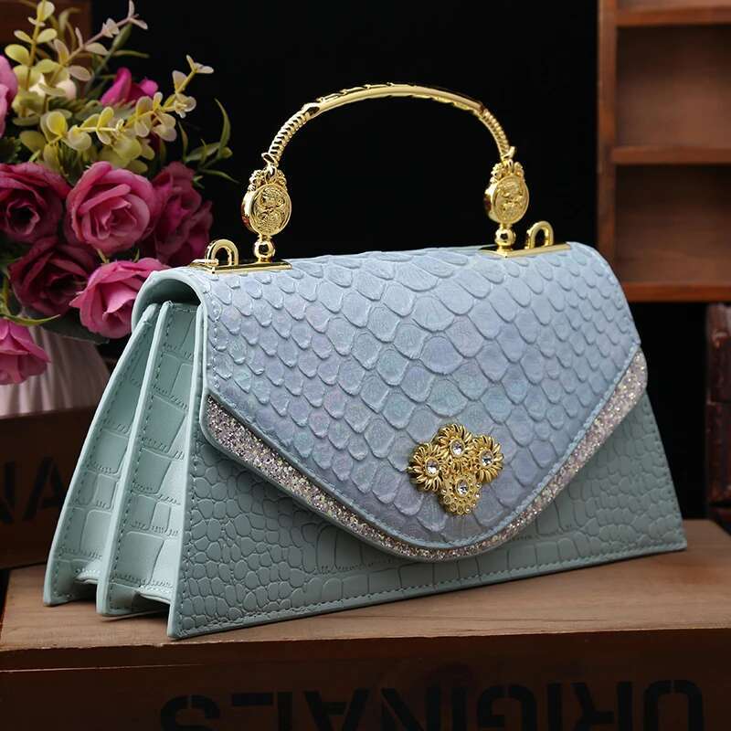 Leather Women's Bag 2024 New Fashion Snake-Print Cowhide Small Handbags Shoulder Crossbody Lady Party Messenger Shell Bags